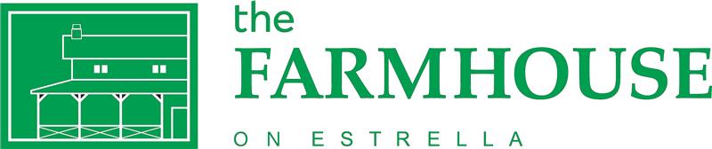 the farmhouse logo with a green barn on the side